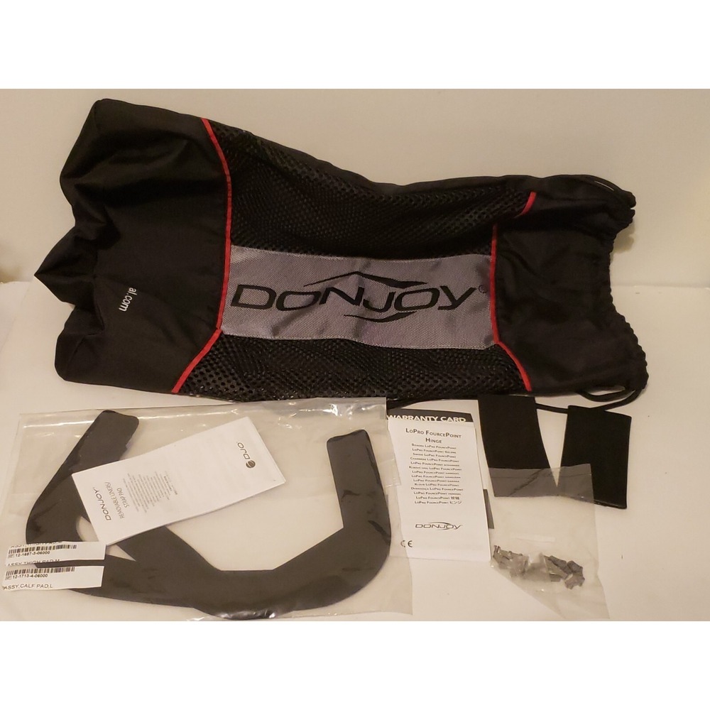 Donjoy‎ Mesh Bag With Miscellaneous Strap Pads Fourcepoint Hidge No Brace